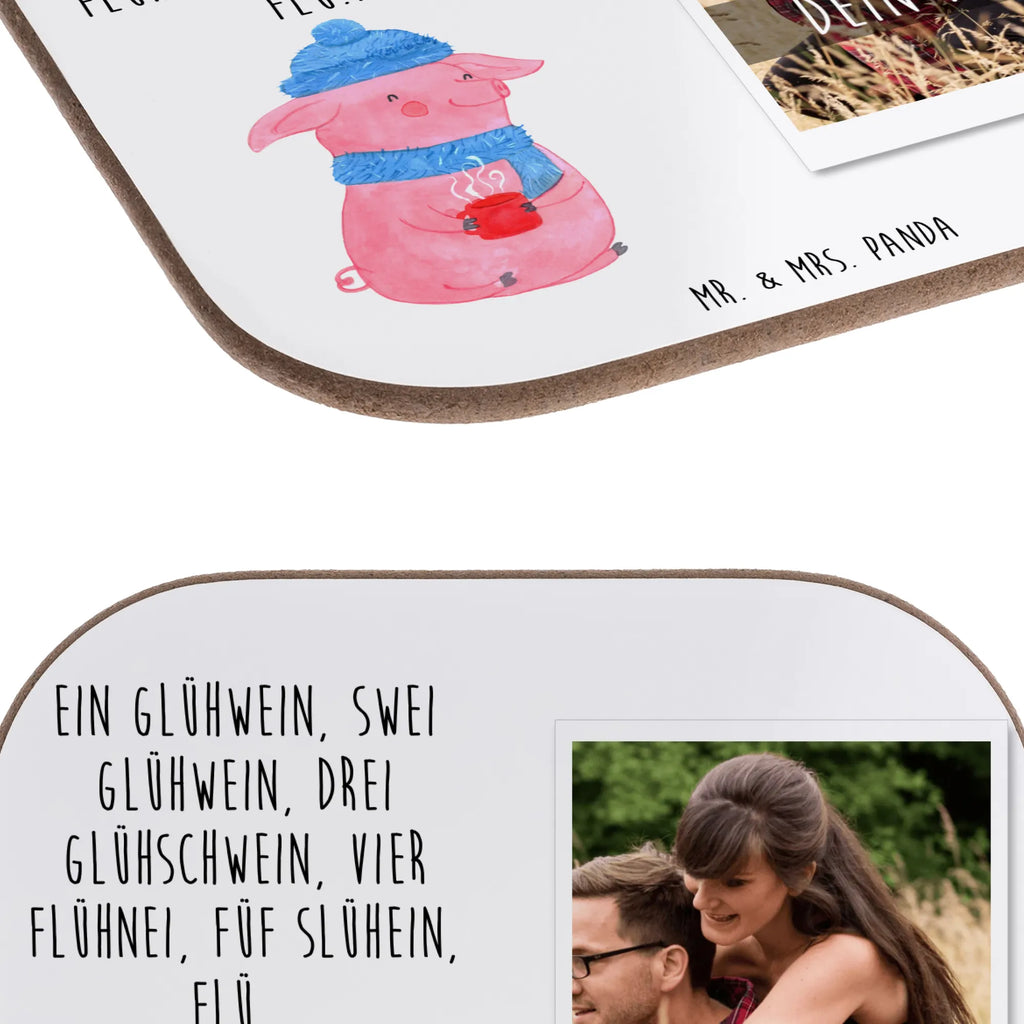 Personalized Photo Coaster piggy Mulled wine Personalisierter Foto Untersetzer, Winter, Weihnachten, Weihnachtsdeko, Nikolaus, Advent, Heiligabend, Wintermotiv, Betrunken, Weihnachtsmarkt, Spruch, Glühwein