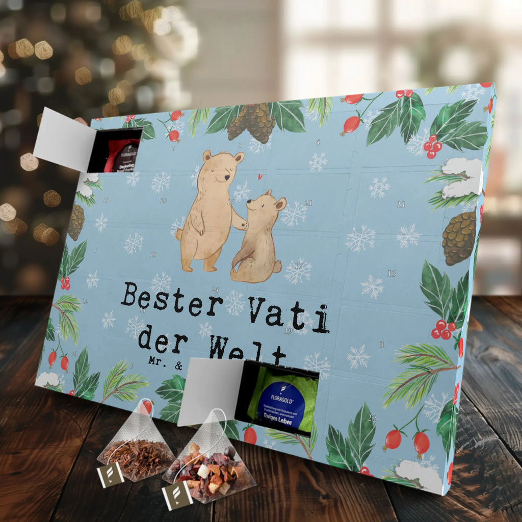 Tee Adventskalender Bär Bester Vati der Welt Adventskalender, Adventskalender mit Tee, Tee Adventskalender, Geschenkidee, Geschenk, Schenken, Mitbringsel, Geburtstag, Geburtstagsgeschenk, für, Danke, Dankeschön, Bedanken, Freude machen, Geschenktipp, Geschenk Vater, Papi, Mann, Dad, Kleinigkeit, Vati, Familie, Daddy, Vater, Paps, Papa, Eltern, Bester