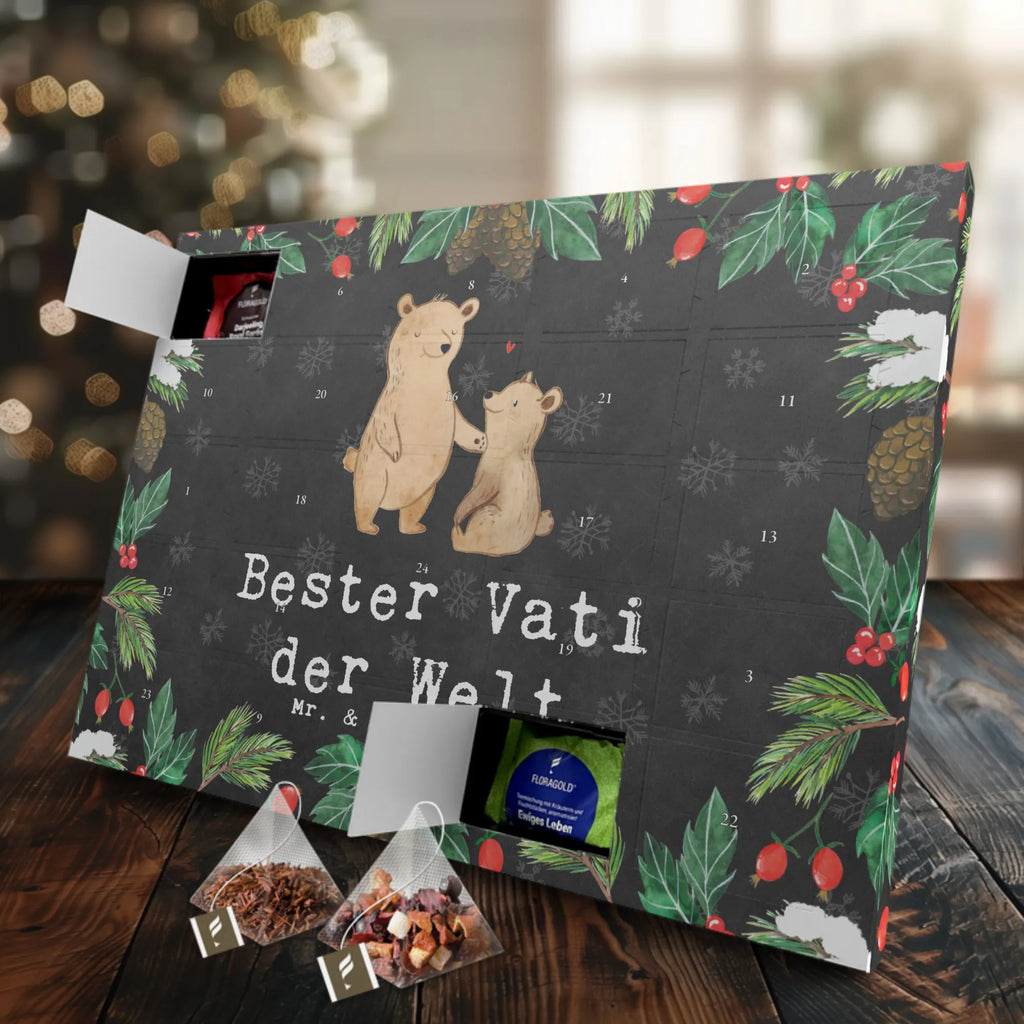 Tee Adventskalender Bär Bester Vati der Welt Adventskalender, Adventskalender mit Tee, Tee Adventskalender, Geschenkidee, Geschenk, Schenken, Mitbringsel, Geburtstag, Geburtstagsgeschenk, für, Danke, Dankeschön, Bedanken, Freude machen, Geschenktipp, Geschenk Vater, Papi, Mann, Dad, Kleinigkeit, Vati, Familie, Daddy, Vater, Paps, Papa, Eltern, Bester