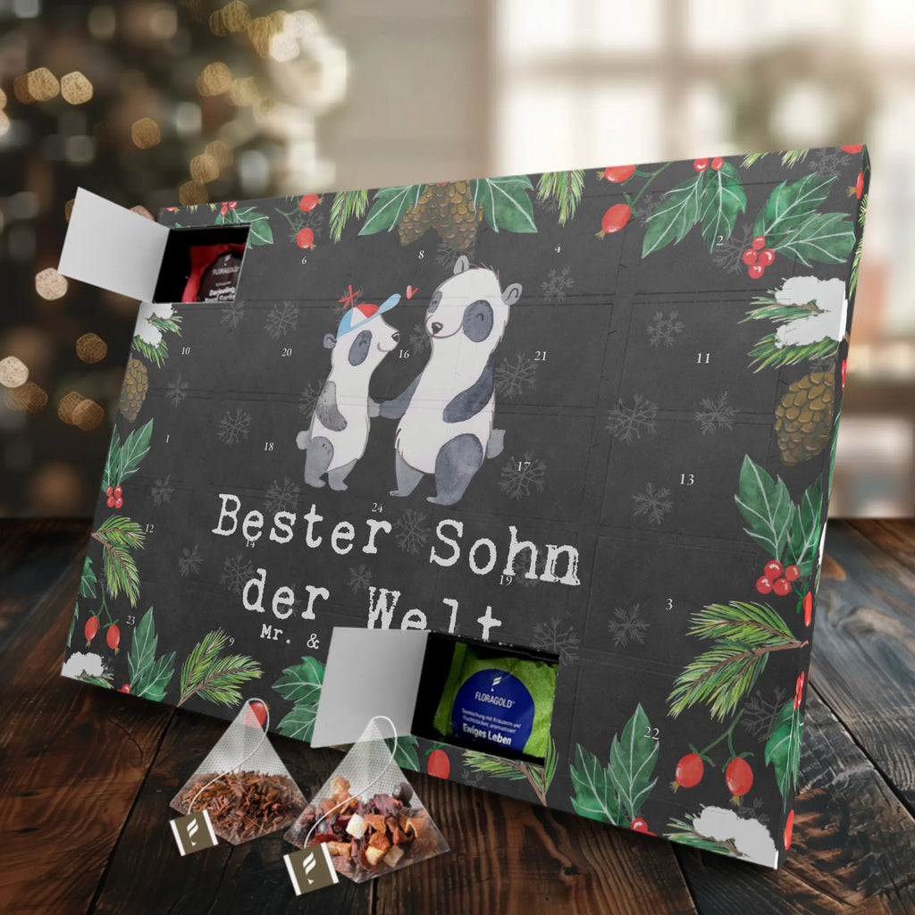 Tee Adventskalender Panda Bester Sohn der Welt Tee Adventskalender, Adventskalender mit Tee, Adventskalender, Geschenkidee, Geschenk, Schenken, Mitbringsel, Geburtstag, Geburtstagsgeschenk, für, Danke, Dankeschön, Bedanken, Freude machen, Geschenktipp, Söhnchen, Vater, Nachkomme, Kind, Belohnung, Bub, Sohnemann, Nachwuchs, Sohn, Bube, Familie