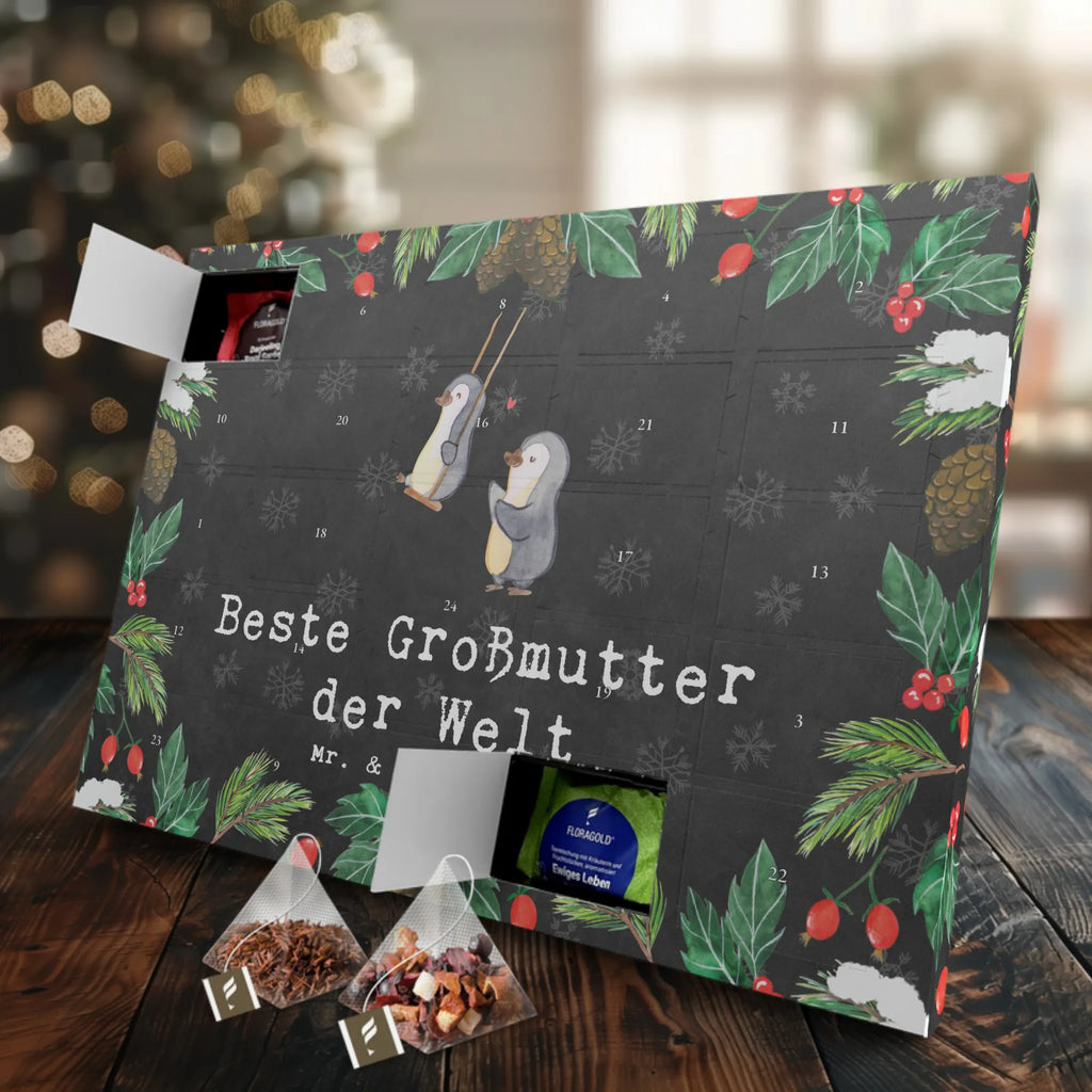  penguin Best grandmother in the world Tee Adventskalender, Adventskalender, Adventskalender mit Tee, Geschenkidee, Geschenk, Schenken, Mitbringsel, Geburtstag, Geburtstagsgeschenk, für, Danke, Dankeschön, Bedanken, Freude machen, Geschenktipp, Oma Geworden, Großmutter, Omi, Oma, Grosseltern