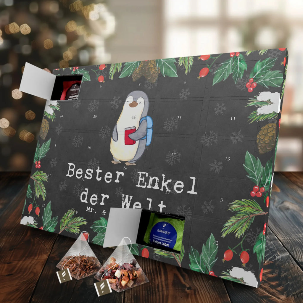 Tee Adventskalender Pinguin Bester Enkel der Welt Adventskalender mit Tee, Adventskalender, Tee Adventskalender, Geschenkidee, Geschenk, Schenken, Mitbringsel, Geburtstag, Geburtstagsgeschenk, für, Danke, Dankeschön, Bedanken, Freude machen, Geschenktipp, Enkelsohn, Großsohn, Opa, Enkelkind, Enkel, Kind von Tochter, Oma, Taufe, Kind von Sohn