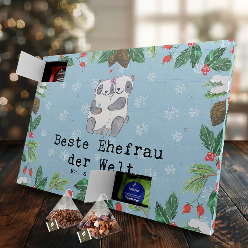  panda best wife in the world Adventskalender, Adventskalender mit Tee, Tee Adventskalender, Geschenkidee, Geschenk, Schenken, Mitbringsel, Geburtstag, Geburtstagsgeschenk, für, Danke, Dankeschön, Bedanken, Freude machen, Geschenktipp, Partnerin, Ehepartner, Kleinigkeit, Traumfrau, Freundin, Beste, Hochzeit, Liebling, Ehe, Ehefrau, Frau, Braut, Lebensgefährtin, Gattin