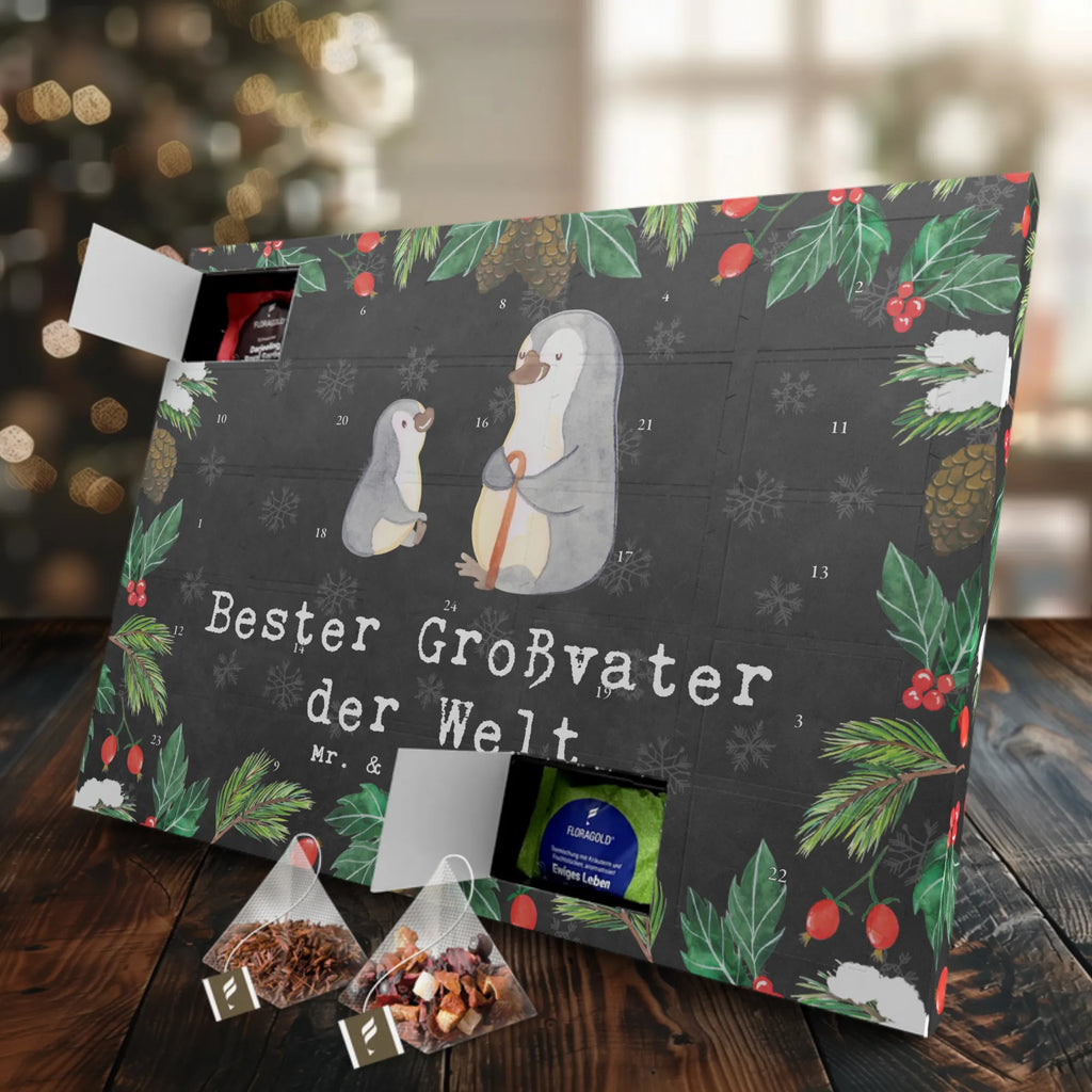 Tee Adventskalender Pinguin Bester Großvater der Welt Adventskalender mit Tee, Adventskalender, Tee Adventskalender, Geschenkidee, Geschenk, Schenken, Mitbringsel, Geburtstag, Geburtstagsgeschenk, für, Danke, Dankeschön, Bedanken, Freude machen, Geschenktipp, Enkelin, Kleinigkeit, Oppi, Enkel, Großeltern, Opa, Enkelkind, Bester, Opi. Großpapa, Grossvater, Großvater, Oppa