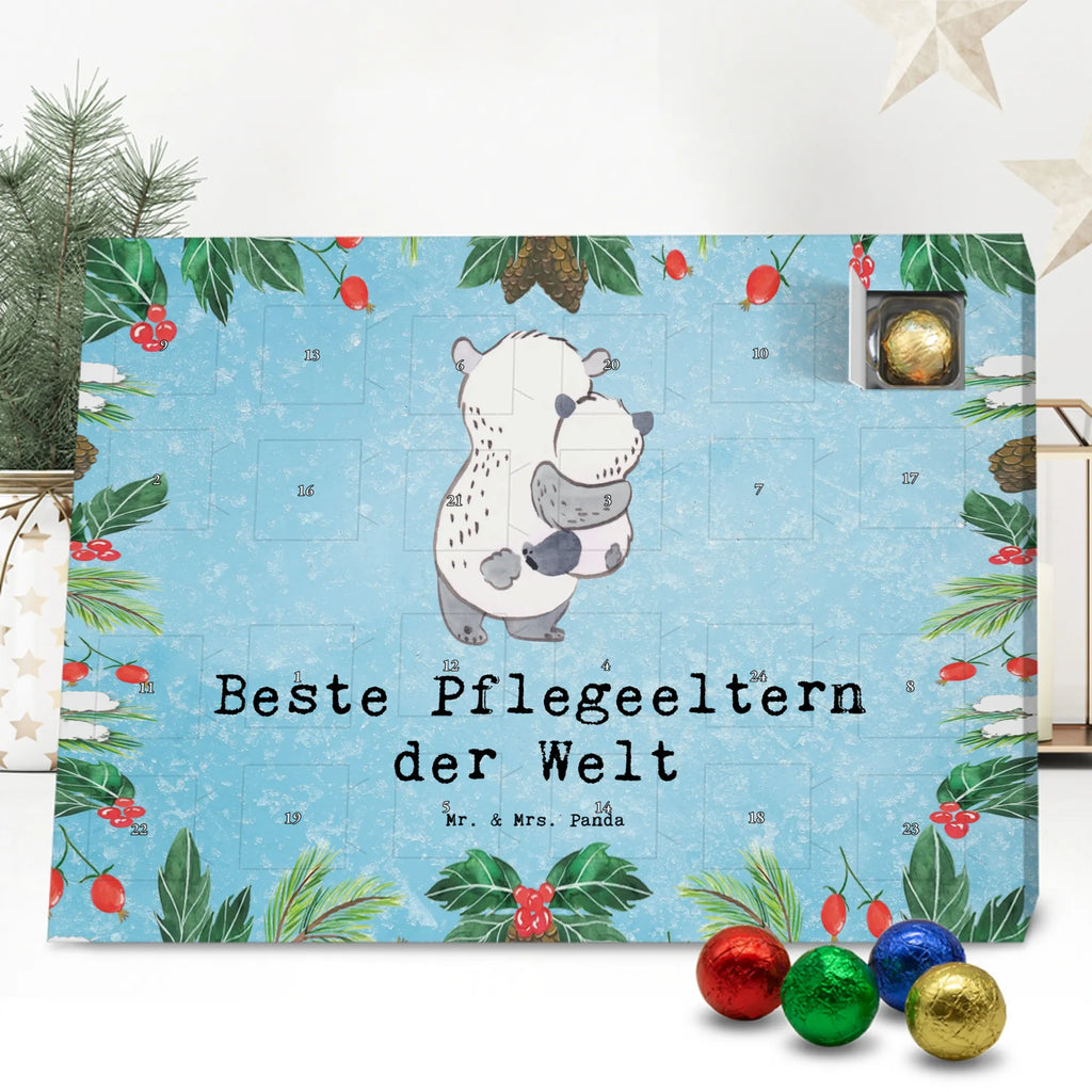 Chocolate advent calendar panda Best foster parents in the world gift, thank you, birthday present, giving, birthday, gift tip, make you happy, for, gift idea, mom and dad, foster parents, foster child, parents couple, parents