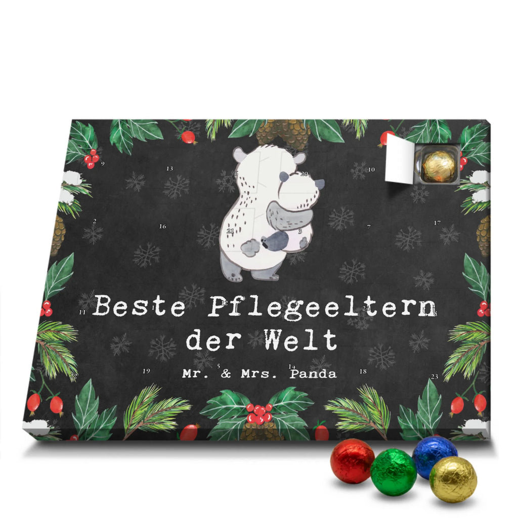 Chocolate advent calendar panda Best foster parents in the world gift, thank you, birthday present, giving, birthday, gift tip, make you happy, for, gift idea, mom and dad, foster parents, foster child, parents couple, parents