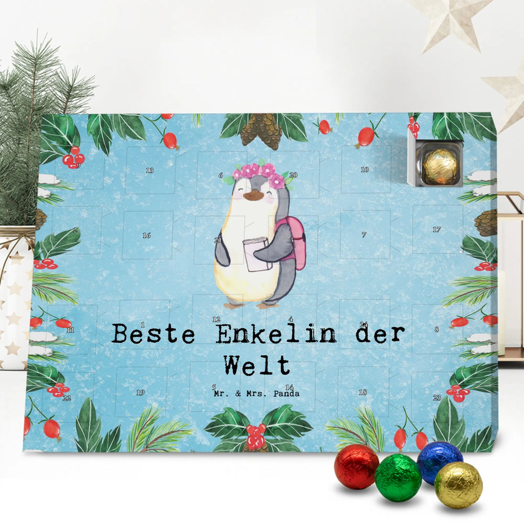 Chocolate advent calendar penguin Best granddaughter in the world gift, birthday, gift idea, birthday present, giving, thank you, for, make you happy, gift tip, grandpa, christening, grandma, Granddaughter, child from son, child from daughter, grandchild