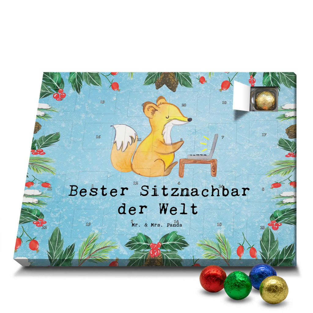 Chocolate advent calendar Fox Best seat neighbor in the world gift, birthday, gift idea, birthday present, giving, thank you, for, make you happy, gift tip, neighbor, chair neighbor, university, school, college, table neighbor, Seat neighbor, classmate, fellow student