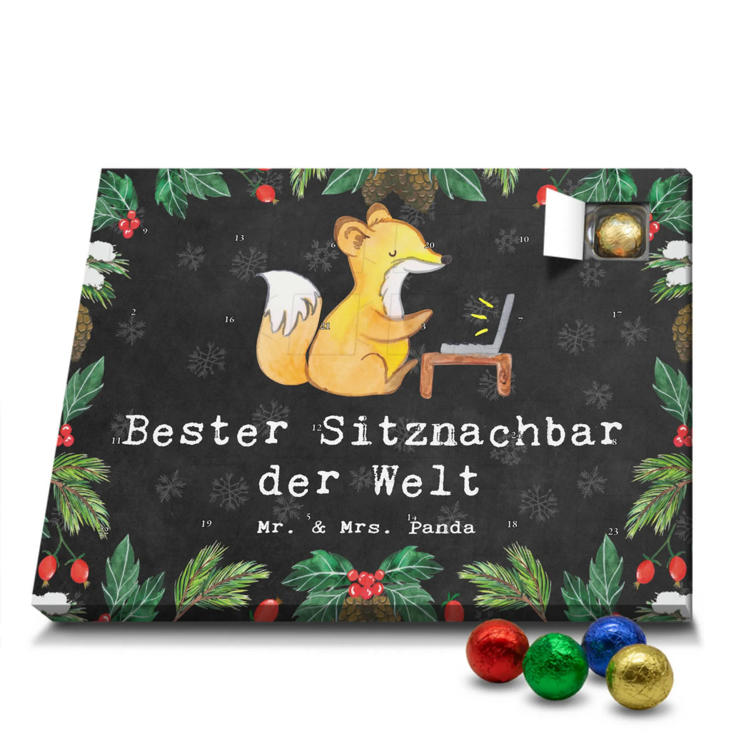 Chocolate advent calendar Fox Best seat neighbor in the world gift, birthday, gift idea, birthday present, giving, thank you, for, make you happy, gift tip, neighbor, chair neighbor, university, school, college, table neighbor, Seat neighbor, classmate, fellow student