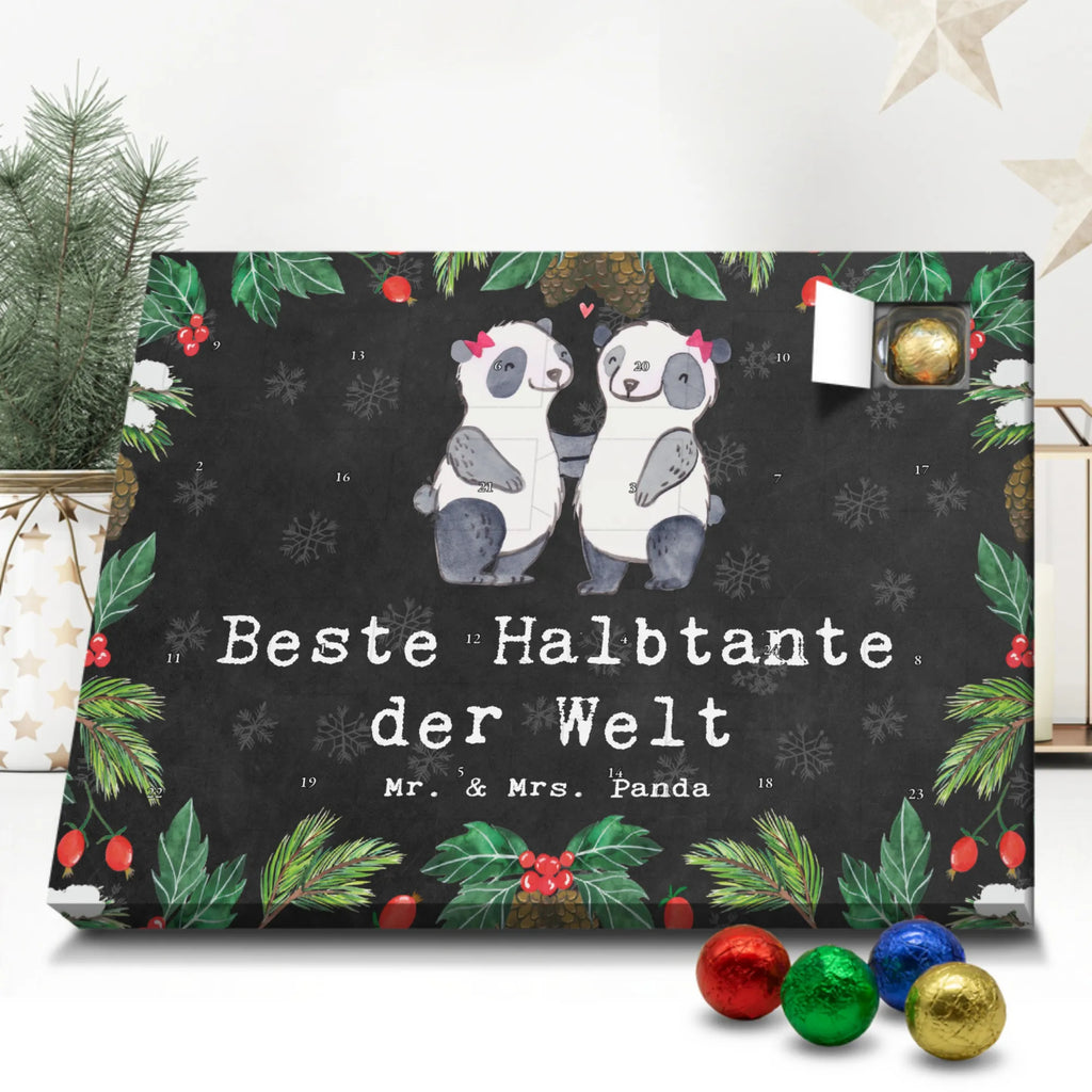 Chocolate advent calendar panda Best half-aunt in the world gift, thank you, birthday present, giving, birthday, gift tip, make you happy, for, gift idea, trifle, step aunt, aunt, Half aunt, step siblings, step, best aunt