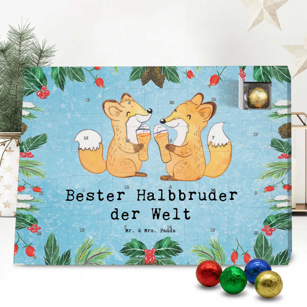 Chocolate advent calendar Fox Best Half Brother in the World gift, thank you, birthday present, giving, birthday, gift tip, make you happy, for, gift idea, best, siblings, step siblings, step, Half brother, trifle, present, step brother, brother heart, son