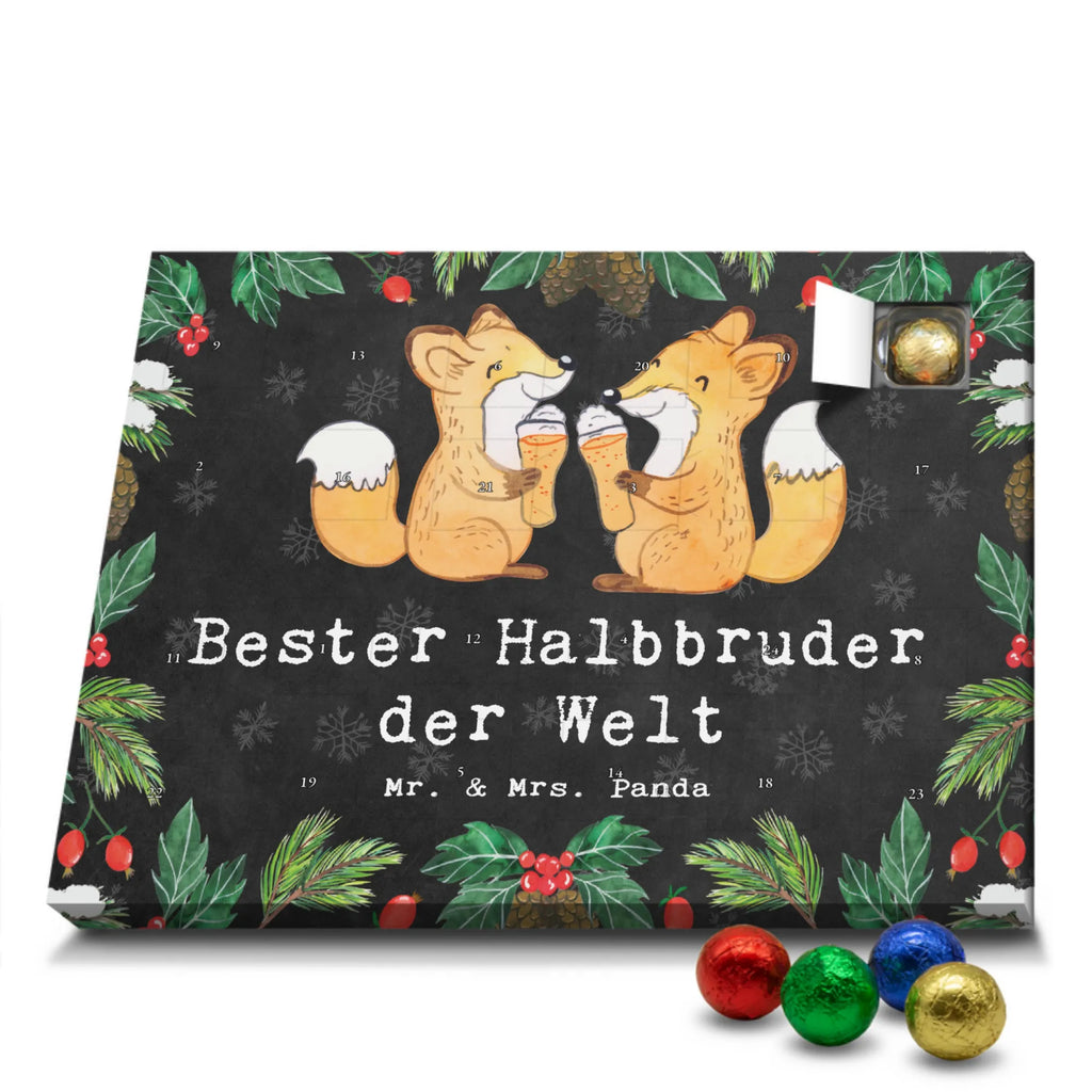 Chocolate advent calendar Fox Best Half Brother in the World gift, thank you, birthday present, giving, birthday, gift tip, make you happy, for, gift idea, best, siblings, step siblings, step, Half brother, trifle, present, step brother, brother heart, son