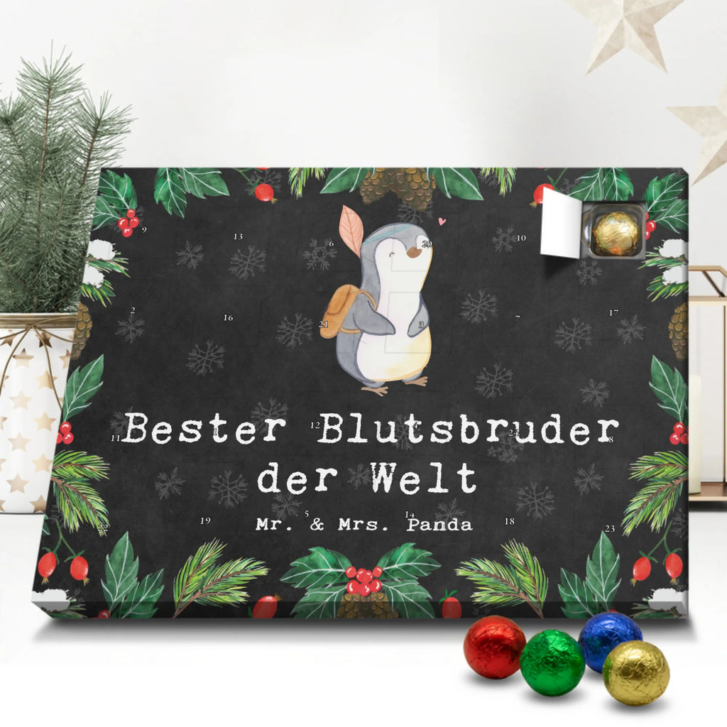 Chocolate advent calendar penguin Best blood brother in the world gift, thank you, birthday present, giving, birthday, gift tip, make you happy, for, gift idea, best, friend, Blood brother, brothers, blood siblings, heartfelt brother, siblings, little thing