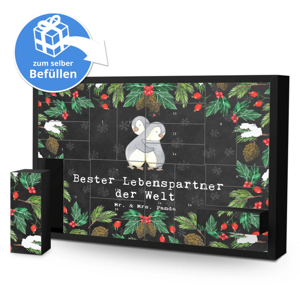 Befüllbarer Adventskalender Pinguin Bester Lebenspartner der Welt Adventskalender zum selbst befüllen, Befüllbarer Adventskalender, für, Dankeschön, Geschenk, Schenken, Geburtstag, Geburtstagsgeschenk, Geschenkidee, Danke, Bedanken, Mitbringsel, Freude machen, Geschenktipp, Lebenspartner, Hochzeitstag, Freundin, Ehefrau, Ehemann, Ehepartner, Freund, verliebt, Liebe, Partner
