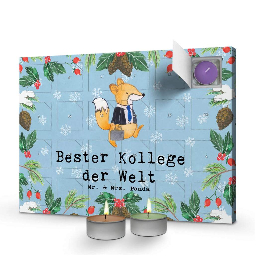 Scented candle advent calendar Fox Best colleague in the world for, thank you, gift, giving, birthday, birthday present, gift idea, souvenir, make you happy, gift tip, work, Work colleague, colleague, farewell gift, retirement, fellow worker, office, employee, profession