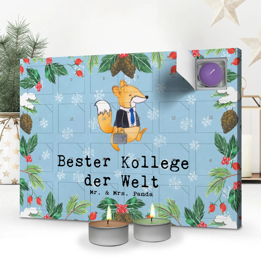 Scented candle advent calendar Fox Best colleague in the world for, thank you, gift, giving, birthday, birthday present, gift idea, souvenir, make you happy, gift tip, work, Work colleague, colleague, farewell gift, retirement, fellow worker, office, employee, profession