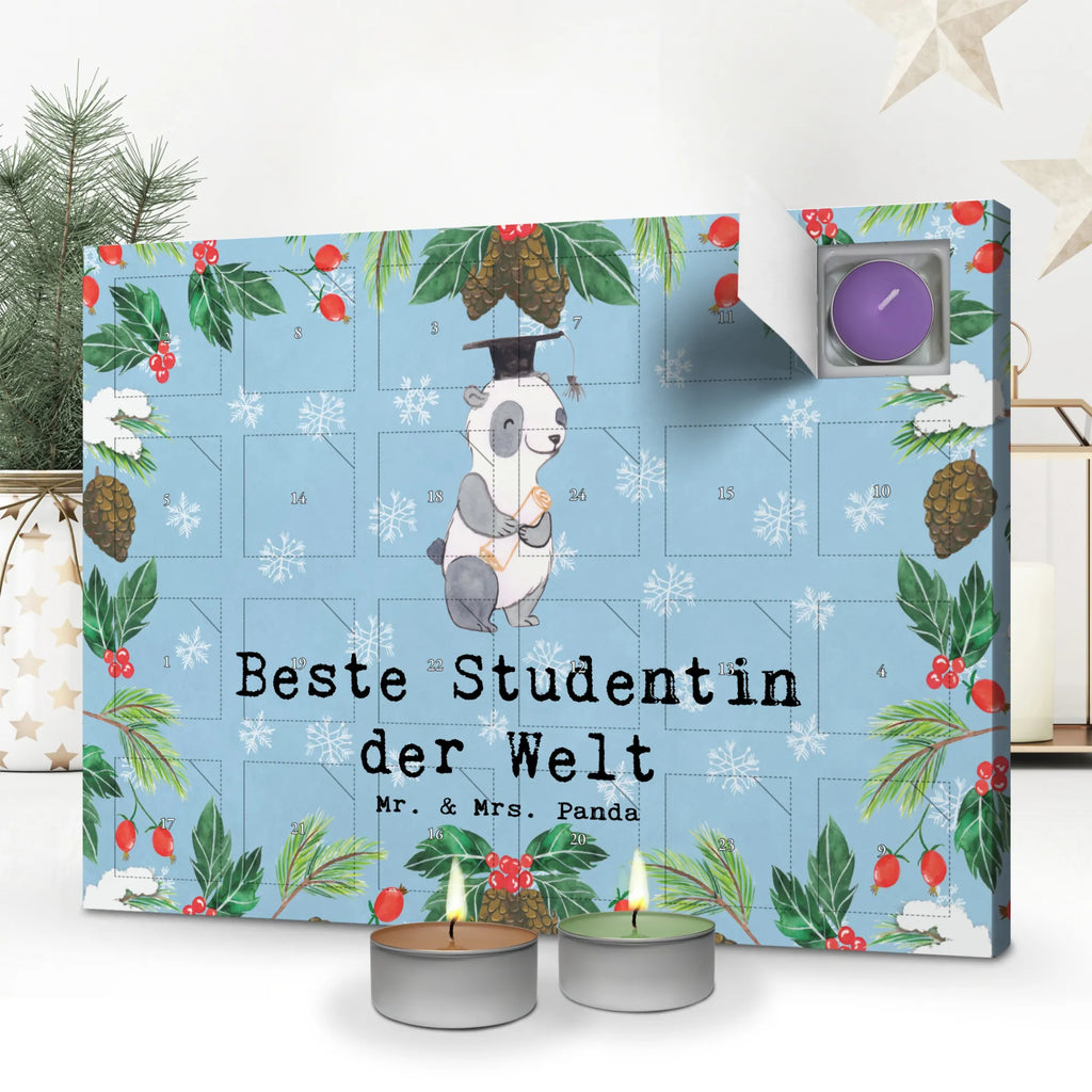 Scented candle advent calendar penguin Best student in the world for, thank you, gift, giving, birthday, birthday present, gift idea, souvenir, make you happy, gift tip, model student, daughter, college, student, study, students, fun, funny, graduation, university, alumni