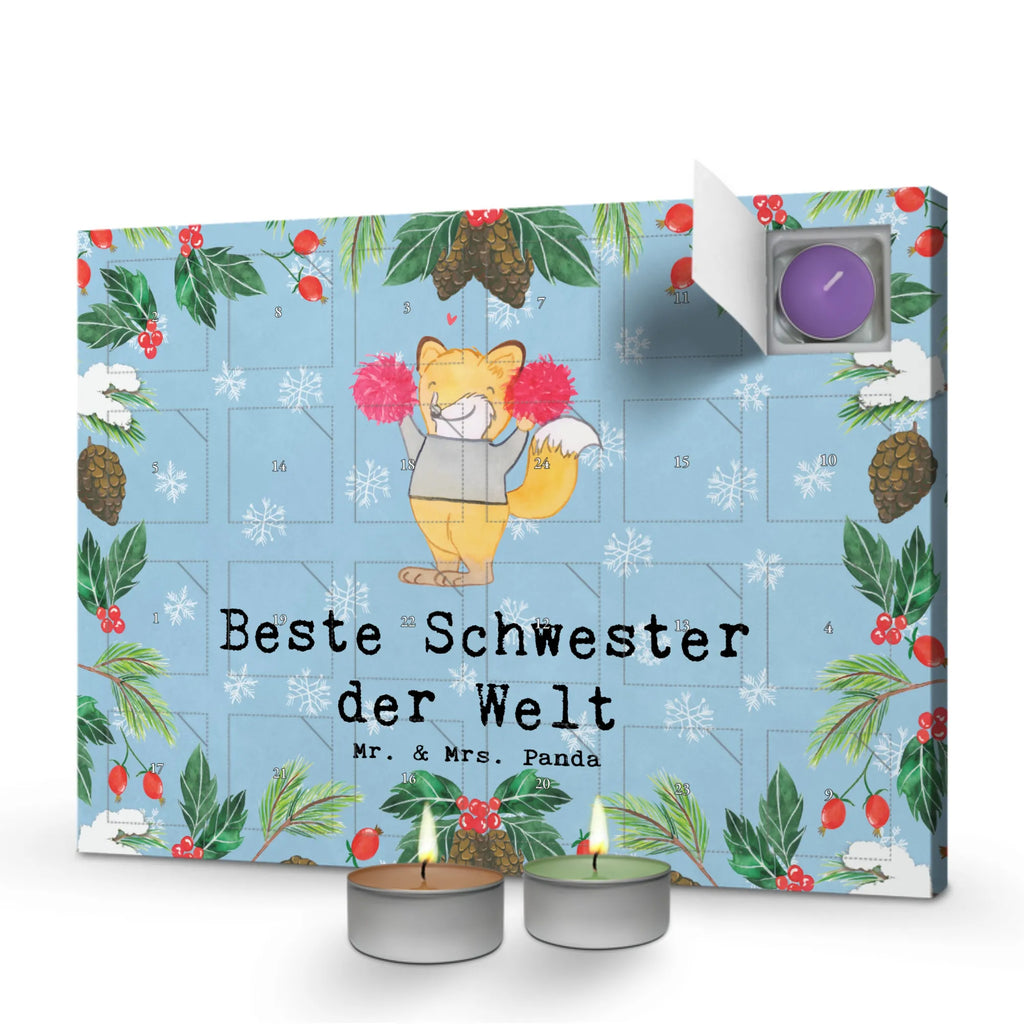 Scented candle advent calendar Fox best sister in the world for, thank you, gift, giving, birthday, birthday present, gift idea, souvenir, make you happy, gift tip, Sister, Gift, Sibling, Family, Best, Daughter, Trifle