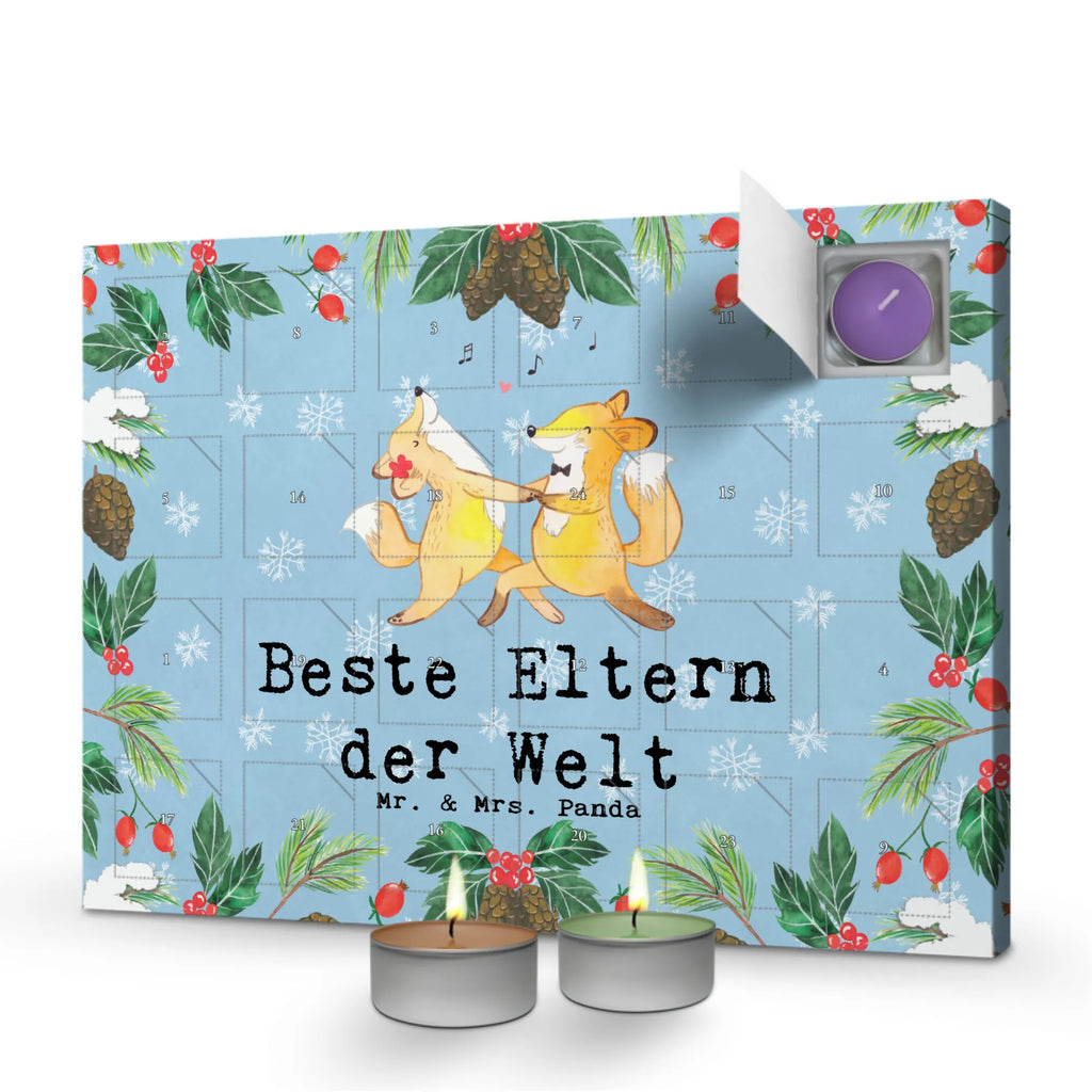 Scented candle advent calendar Fox Best parents in the world for, thank you, gift, giving, birthday, birthday present, gift idea, souvenir, make you happy, gift tip, producer, daddy, mom, mom and dad, parents couple, dad, family, mommy, parents