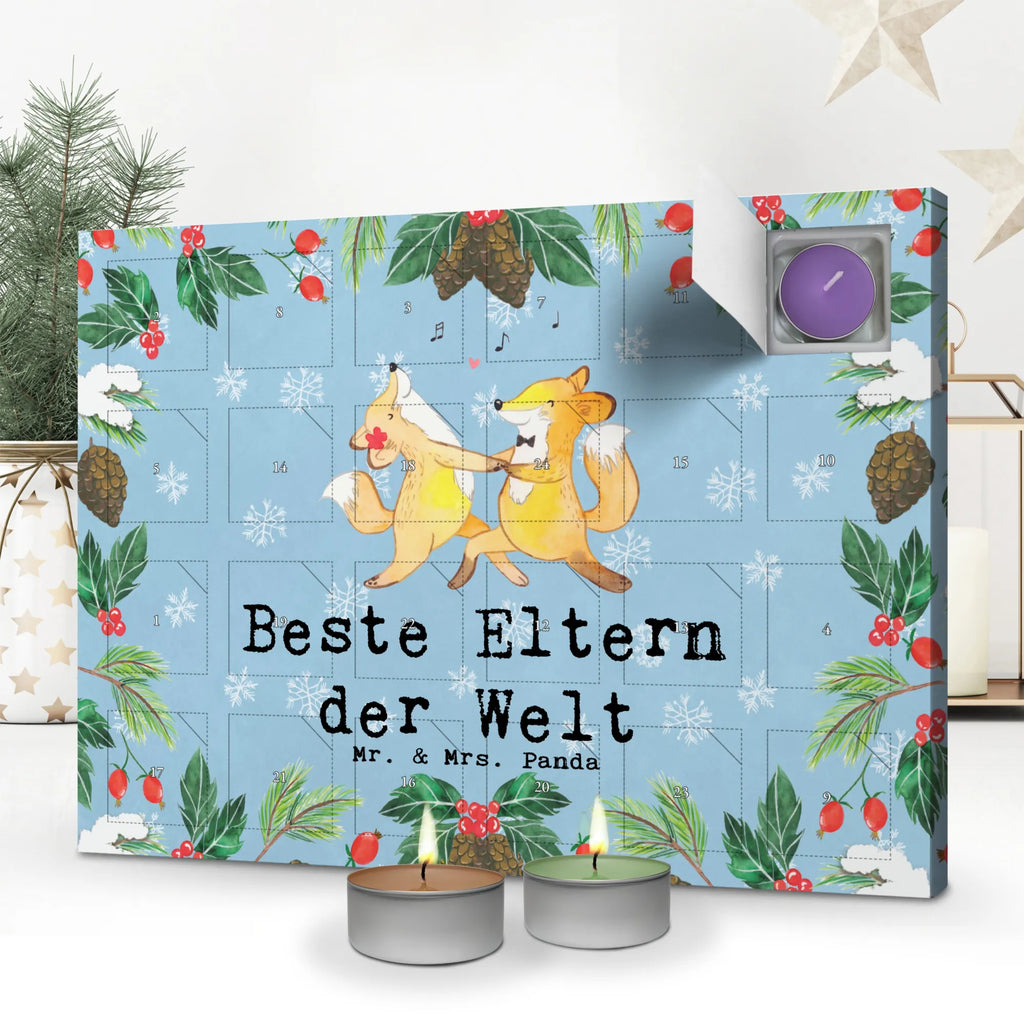 Scented candle advent calendar Fox Best parents in the world for, thank you, gift, giving, birthday, birthday present, gift idea, souvenir, make you happy, gift tip, producer, daddy, mom, mom and dad, parents couple, dad, family, mommy, parents