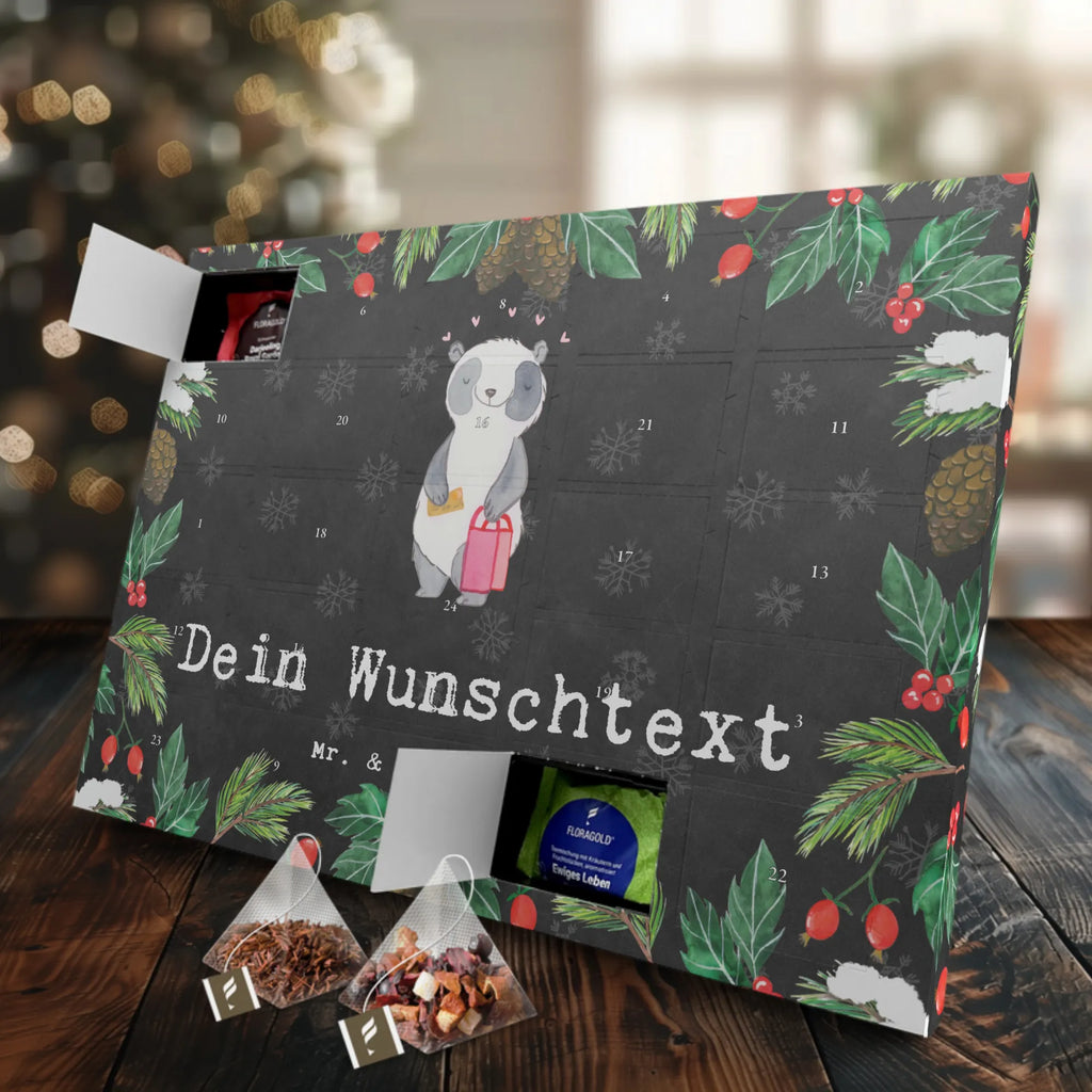  panda Best shopping partner in the world Personalisierter Tee Adventskalender, Geschenkidee, Geschenk, Schenken, Mitbringsel, Geburtstag, Geburtstagsgeschenk, für, Danke, Dankeschön, Bedanken, Freude machen, Geschenktipp, Freund, Freundin, Begleitung, Shoppen, Shoppingpartner, Queen, Einkaufen, Shopping, Bester, Shopping-Queen, Bff, Partner