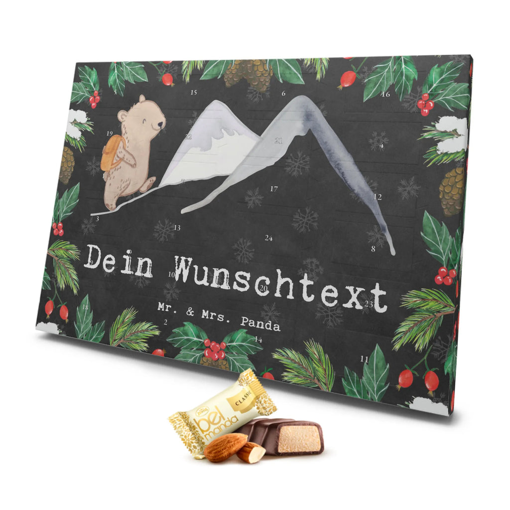Personalisierter Marzipan Adventskalender Bär Bergsteigen Personalisierter Marzipan Adventskalender, Geschenk, Sport, Sportart, Hobby, Schenken, Danke, Dankeschön, Auszeichnung, Gewinn, Sportler, Alpinismus, wandern, Bergsteigen, Alpinwandern, Bergsport, Trekking
