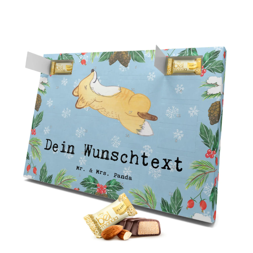 Personalisierter Marzipan Adventskalender Fuchs Crunches Personalisierter Marzipan Adventskalender, Geschenk, Sport, Sportart, Hobby, Schenken, Danke, Dankeschön, Auszeichnung, Gewinn, Sportler, Fitnessstudio, Crunches, Bauchpressen, Fitness