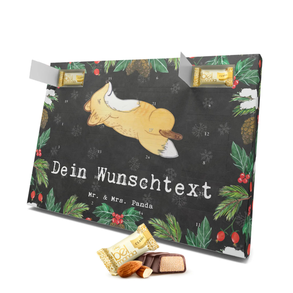 Personalisierter Marzipan Adventskalender Fuchs Crunches Personalisierter Marzipan Adventskalender, Geschenk, Sport, Sportart, Hobby, Schenken, Danke, Dankeschön, Auszeichnung, Gewinn, Sportler, Fitnessstudio, Crunches, Bauchpressen, Fitness