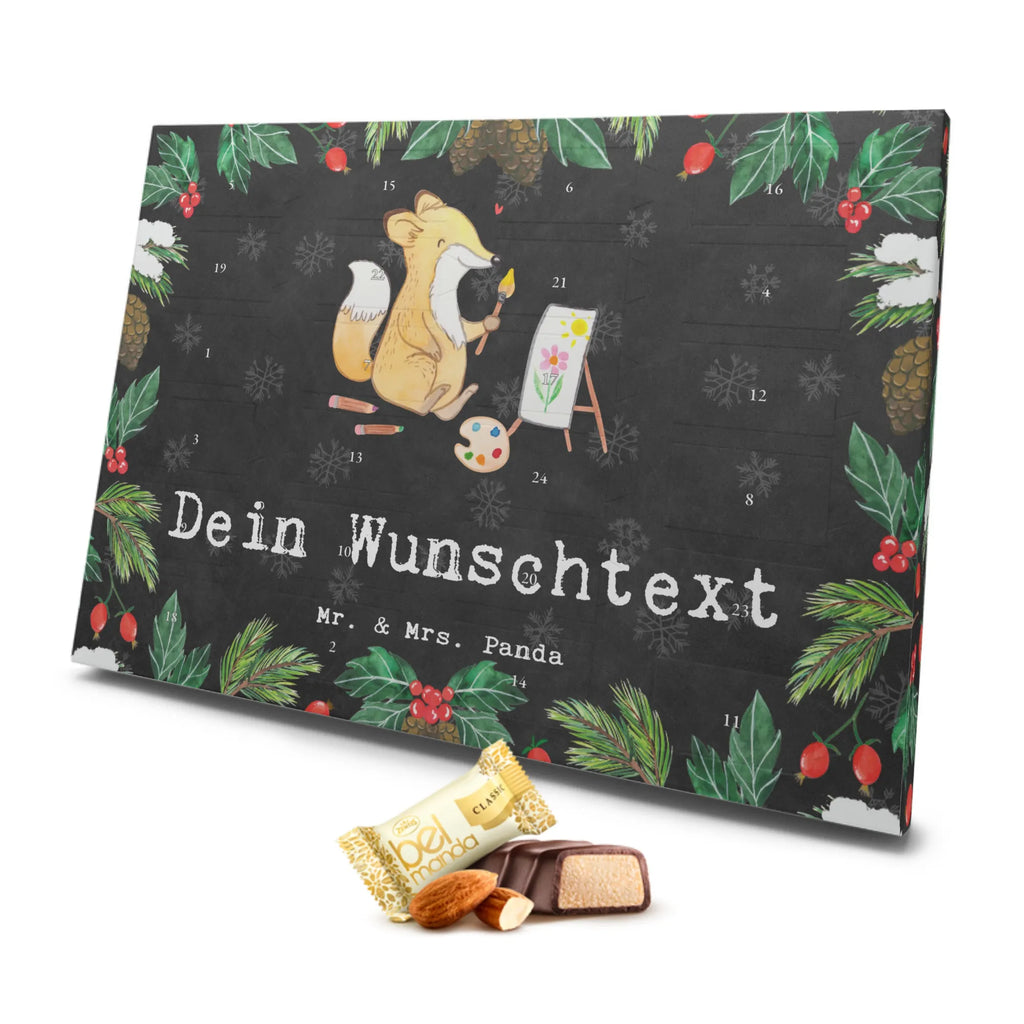 Personalisierter Marzipan Adventskalender Fuchs  Malen Personalisierter Marzipan Adventskalender, Geschenk, Sport, Sportart, Hobby, Schenken, Danke, Dankeschön, Auszeichnung, Gewinn, Sportler, Hobbyzeichner, Künstler, Zeichnen, Malen, Künstlerin