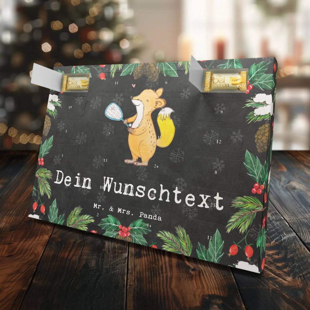 Personalisierter Marzipan Adventskalender Fuchs Squash spielen Personalisierter Marzipan Adventskalender, Geschenk, Sport, Sportart, Hobby, Schenken, Danke, Dankeschön, Auszeichnung, Gewinn, Sportler, Squash spielen, Ballsport, Squashhalle