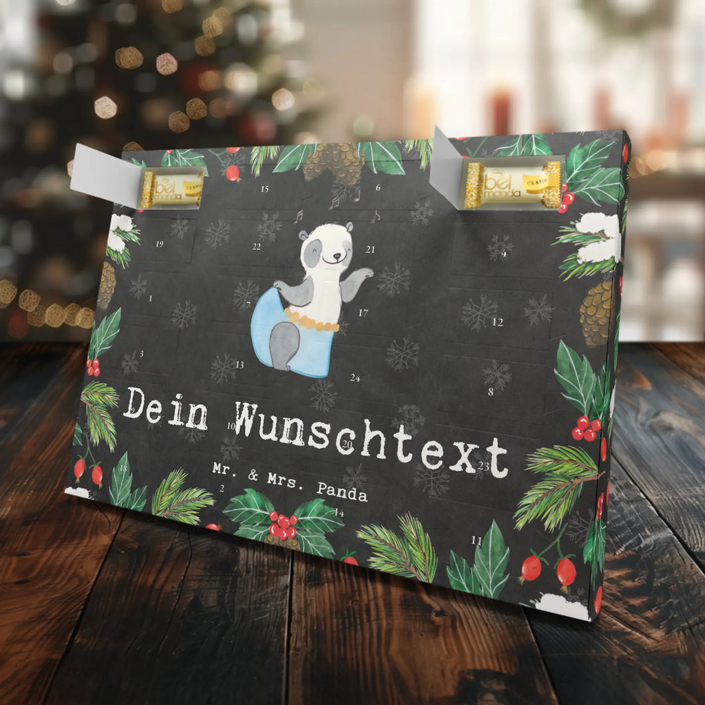 Personalisierter Marzipan Adventskalender Panda Bauchtanz Personalisierter Marzipan Adventskalender, Geschenk, Sport, Sportart, Hobby, Schenken, Danke, Dankeschön, Auszeichnung, Gewinn, Sportler, Bauchtanz, Tanzen, orientalischer Tanz
