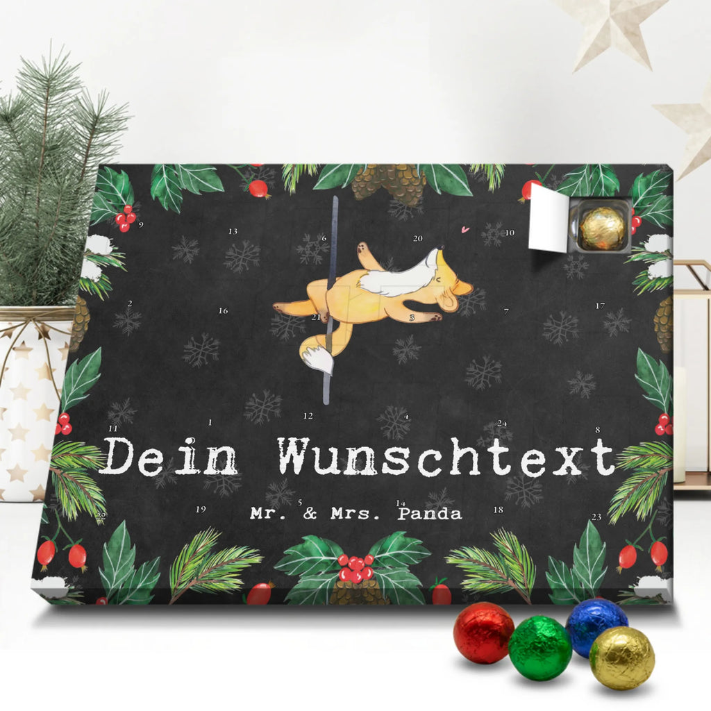 Adventskalender mit Namen Fuchs Poledance Personalisierter Adventskalender, Adventskalender mit Namen, Schenken, Sport, Sportart, Hobby, Danke, Dankeschön, Auszeichnung, Gewinn, Sportler, Geschenk, Pole Dance, Tanz, Tanzen