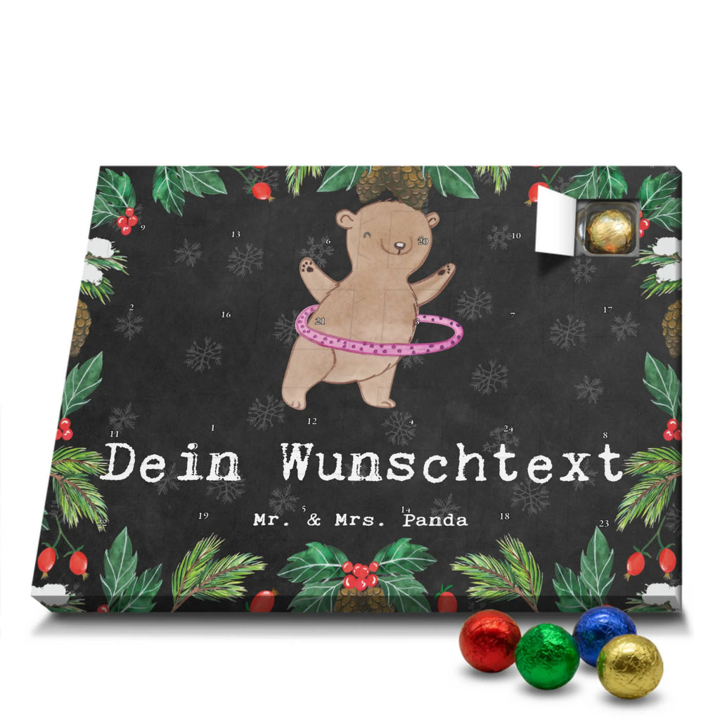 Adventskalender mit Namen Bär Hula Hoop Personalisierter Adventskalender, Adventskalender mit Namen, Sportart, Geschenk, Hobby, Danke, Dankeschön, Auszeichnung, Gewinn, Sportler, Sport, Schenken, Fitness, Training, Hula Hoop