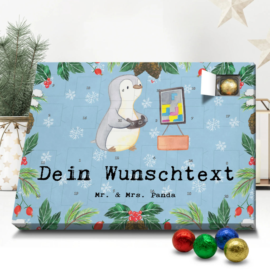 Adventskalender mit Namen Pinguin Zocken Personalisierter Adventskalender, Adventskalender mit Namen, Sportart, Geschenk, Hobby, Danke, Dankeschön, Auszeichnung, Gewinn, Sportler, Sport, Schenken, Gaming, Videospiele, Zocken, Videogames