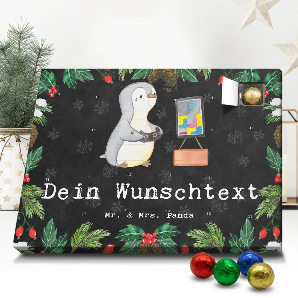 Adventskalender mit Namen Pinguin Zocken Personalisierter Adventskalender, Adventskalender mit Namen, Sportart, Geschenk, Hobby, Danke, Dankeschön, Auszeichnung, Gewinn, Sportler, Sport, Schenken, Gaming, Videospiele, Zocken, Videogames