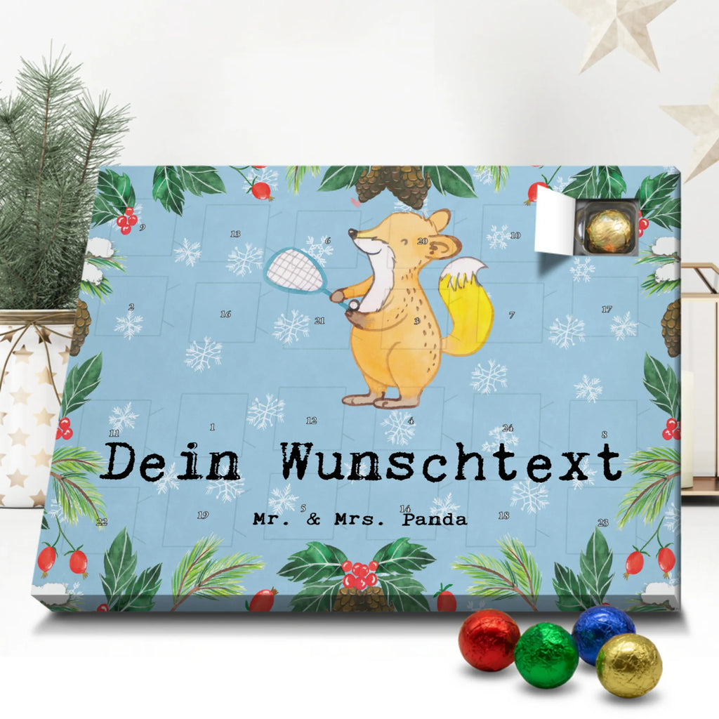 Adventskalender mit Namen Fuchs Squash spielen Personalisierter Adventskalender, Adventskalender mit Namen, Sportart, Geschenk, Hobby, Danke, Dankeschön, Auszeichnung, Gewinn, Sportler, Sport, Schenken, Squashhalle, Ballsport, Squash spielen