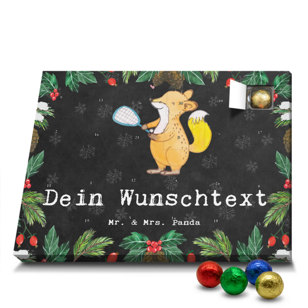 Adventskalender mit Namen Fuchs Squash spielen Personalisierter Adventskalender, Adventskalender mit Namen, Sportart, Geschenk, Hobby, Danke, Dankeschön, Auszeichnung, Gewinn, Sportler, Sport, Schenken, Squashhalle, Ballsport, Squash spielen