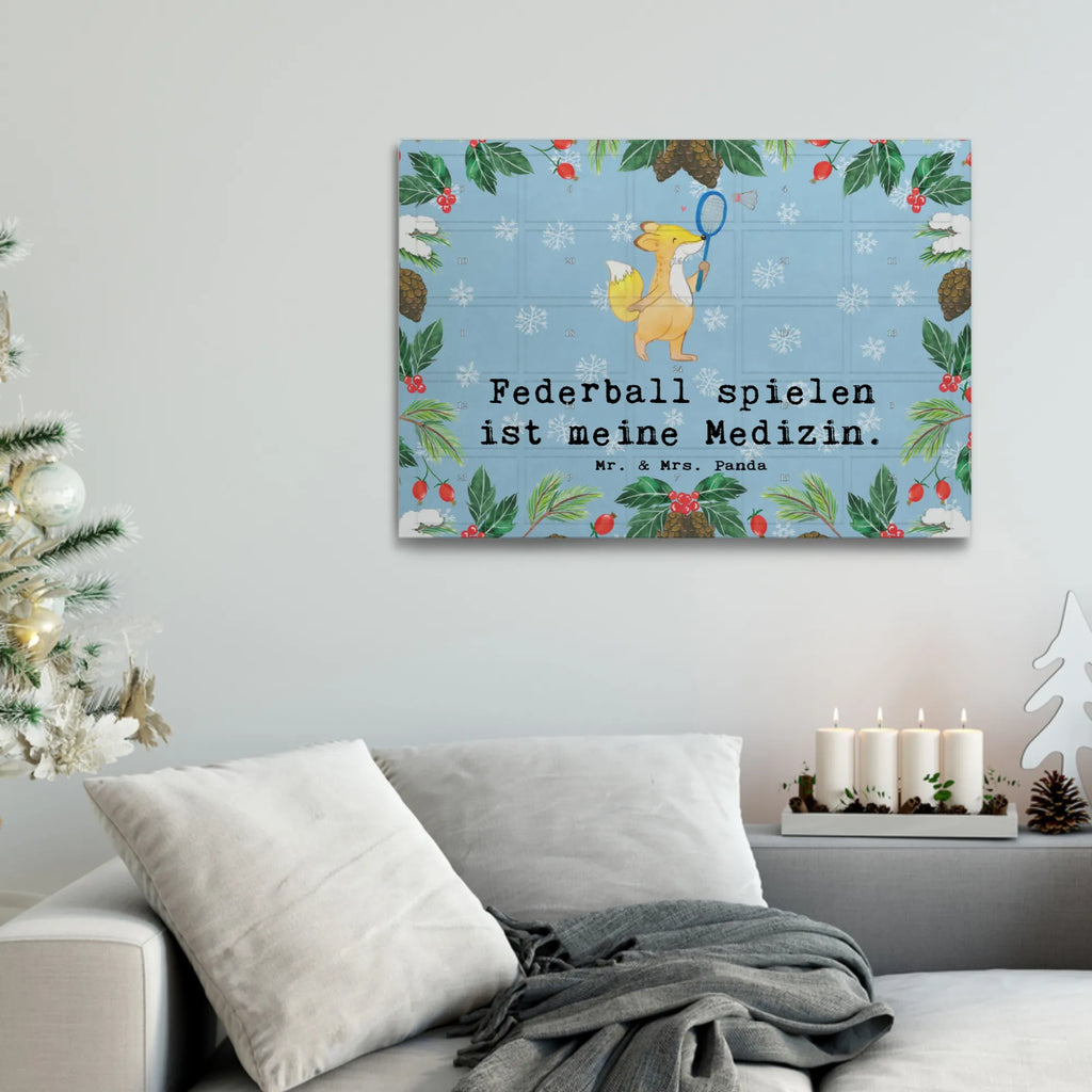 Tee Adventskalender Fuchs Federball spielen Adventskalender, Adventskalender mit Tee, Tee Adventskalender, Geschenk, Schenken, Sport, Sportart, Hobby, Danke, Dankeschön, Auszeichnung, Gewinn, Sportler, Federball spielen, Badminton