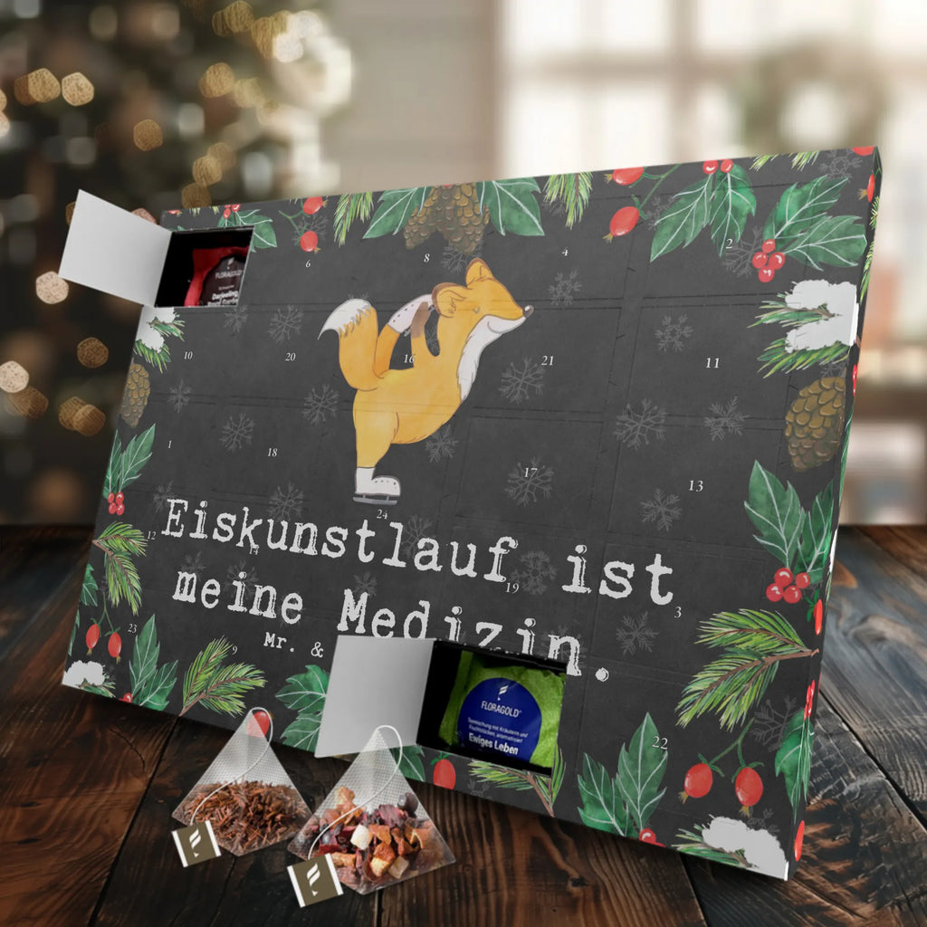  Fox figure skater Adventskalender mit Tee, Adventskalender, Tee Adventskalender, Geschenk, Sport, Sportart, Hobby, Schenken, Danke, Dankeschön, Auszeichnung, Gewinn, Sportler, Eiskunst, Eiskunstläufer, Eiskunstläuferin
