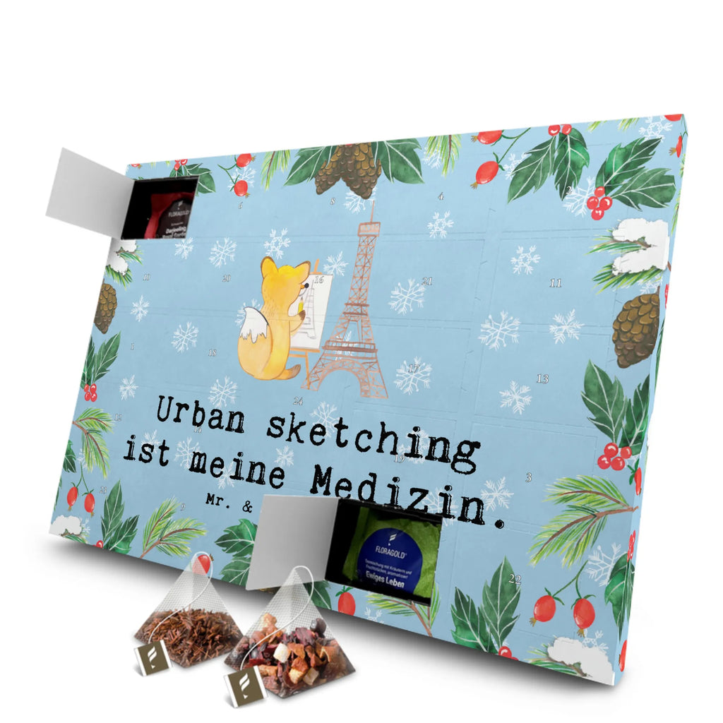  Fox Urban sketching Tee Adventskalender, Adventskalender, Adventskalender mit Tee, Geschenk, Schenken, Sport, Sportart, Hobby, Danke, Dankeschön, Auszeichnung, Gewinn, Sportler, Urban Sketching, Künstler, Zeichenschule, Zeichnen, Malen