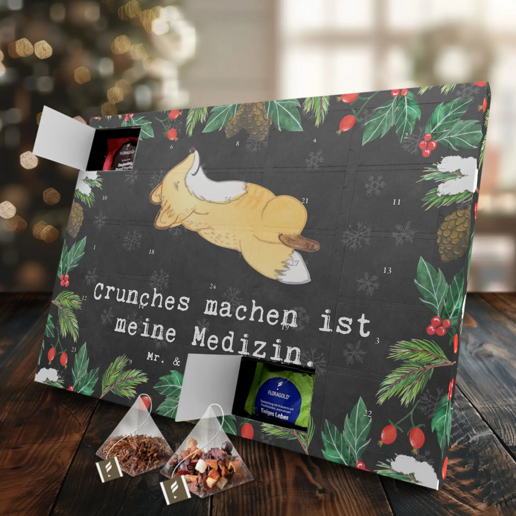 Tee Adventskalender Fuchs Crunches Adventskalender mit Tee, Tee Adventskalender, Adventskalender, Geschenk, Schenken, Sport, Sportart, Hobby, Danke, Dankeschön, Auszeichnung, Gewinn, Sportler, Bauchpressen, Fitness, Crunches, Fitnessstudio