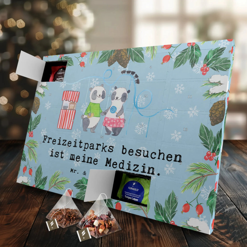 Tee Adventskalender Pandas Freizeitpark besuchen Adventskalender mit Tee, Adventskalender, Tee Adventskalender, Geschenk, Schenken, Sport, Sportart, Hobby, Danke, Dankeschön, Auszeichnung, Gewinn, Sportler, Achterbahn fahren, Freizeitpark Besuchen