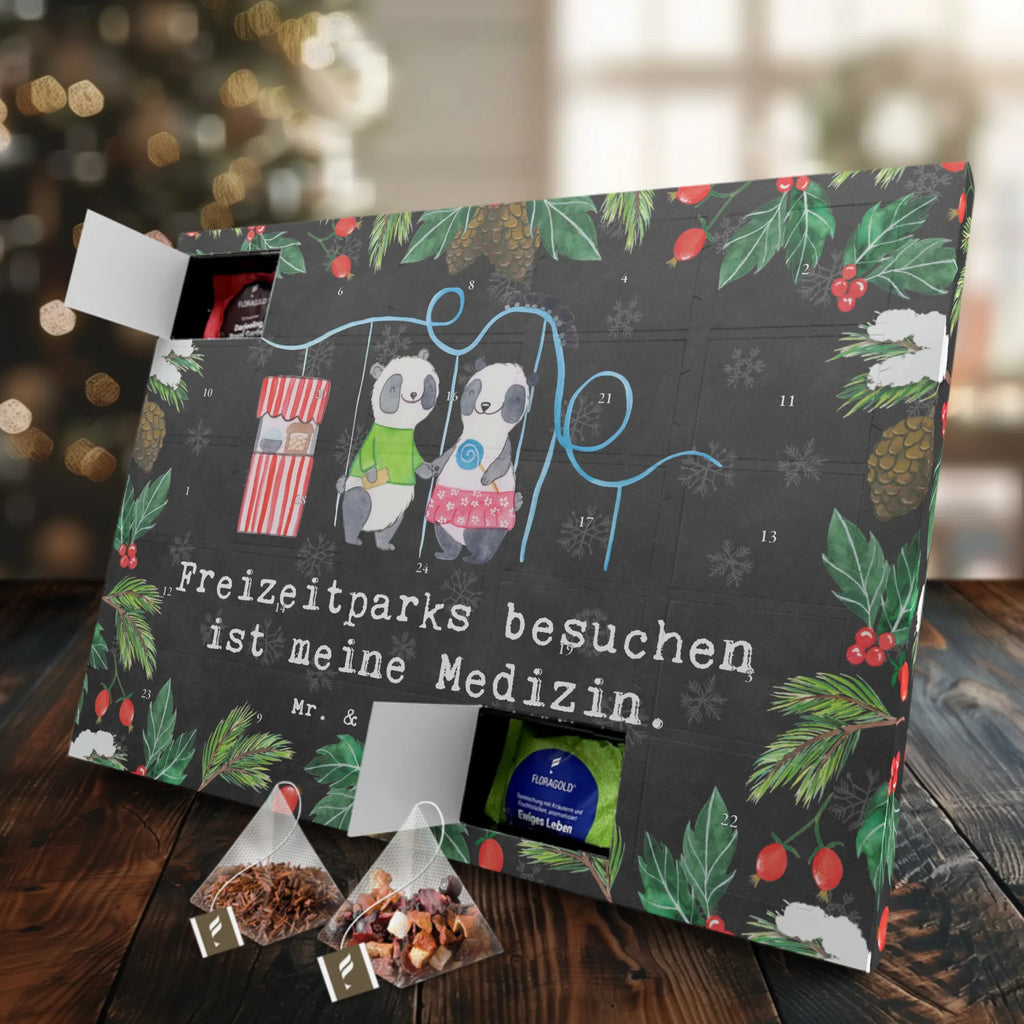 Tee Adventskalender Pandas Freizeitpark besuchen Adventskalender mit Tee, Adventskalender, Tee Adventskalender, Geschenk, Schenken, Sport, Sportart, Hobby, Danke, Dankeschön, Auszeichnung, Gewinn, Sportler, Achterbahn fahren, Freizeitpark Besuchen