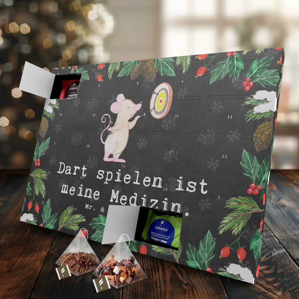  mysz grać w rzutki Adventskalender, Tee Adventskalender, Adventskalender mit Tee, Geschenk, Schenken, Sport, Sportart, Hobby, Danke, Dankeschön, Auszeichnung, Gewinn, Sportler, Dart spielen, Darts, Dart Turnier, Darten