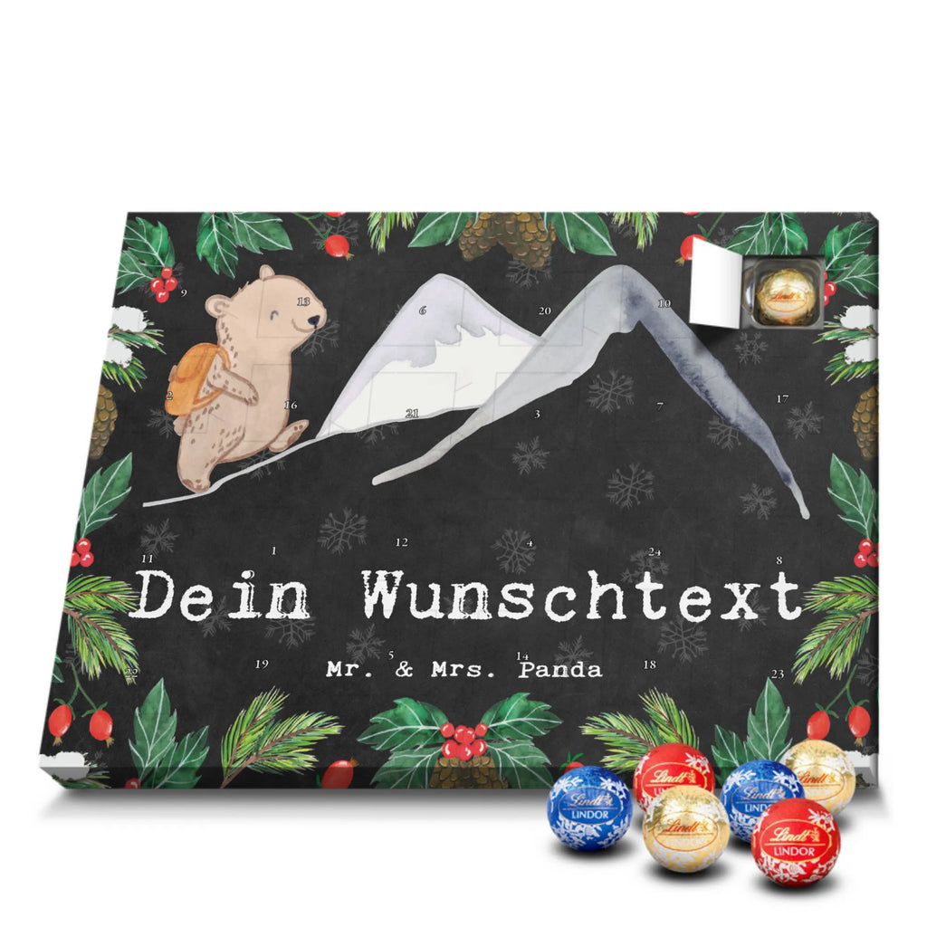 Personalisierter Schoko Adventskalender Bär Bergsteigen Adventskalender mit Namen, Personalisierter Adventskalender, Sportart, Geschenk, Hobby, Danke, Dankeschön, Auszeichnung, Gewinn, Sportler, Sport, Schenken, Trekking, Bergsteigen, Alpinismus, Wandern, Alpinwandern, Bergsport