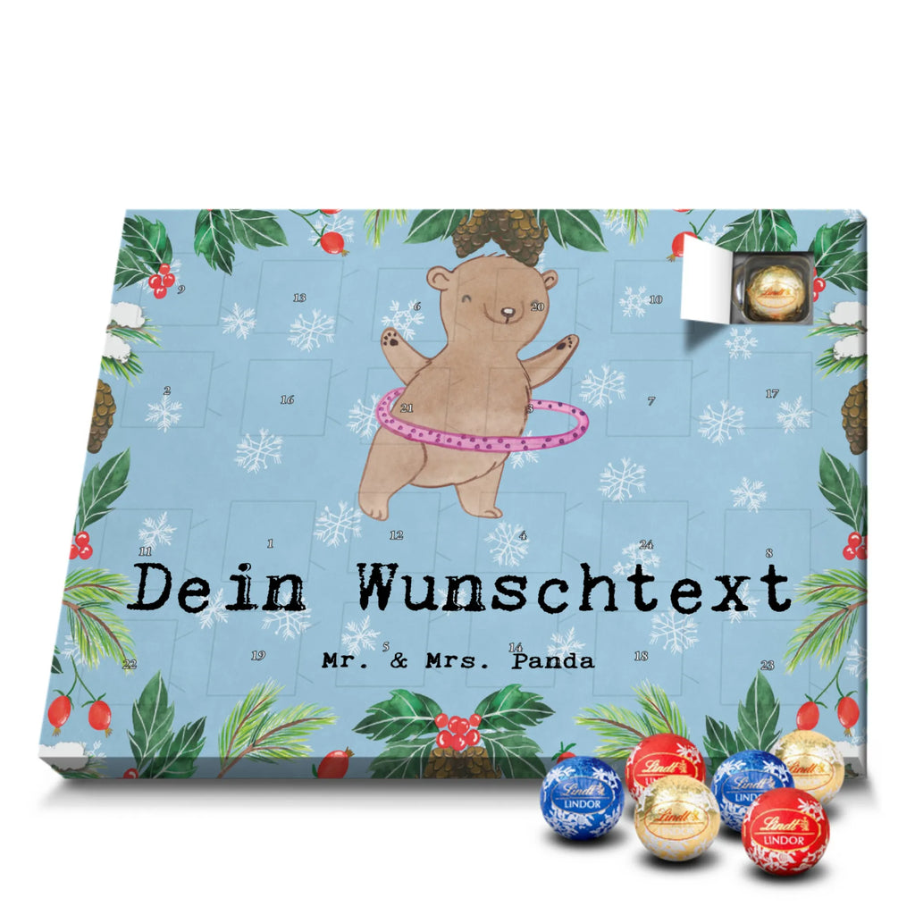 Adventskalender mit Namen Bär Hula Hoop Personalisierter Adventskalender, Adventskalender mit Namen, Sportart, Geschenk, Hobby, Danke, Dankeschön, Auszeichnung, Gewinn, Sportler, Sport, Schenken, Fitness, Training, Hula Hoop