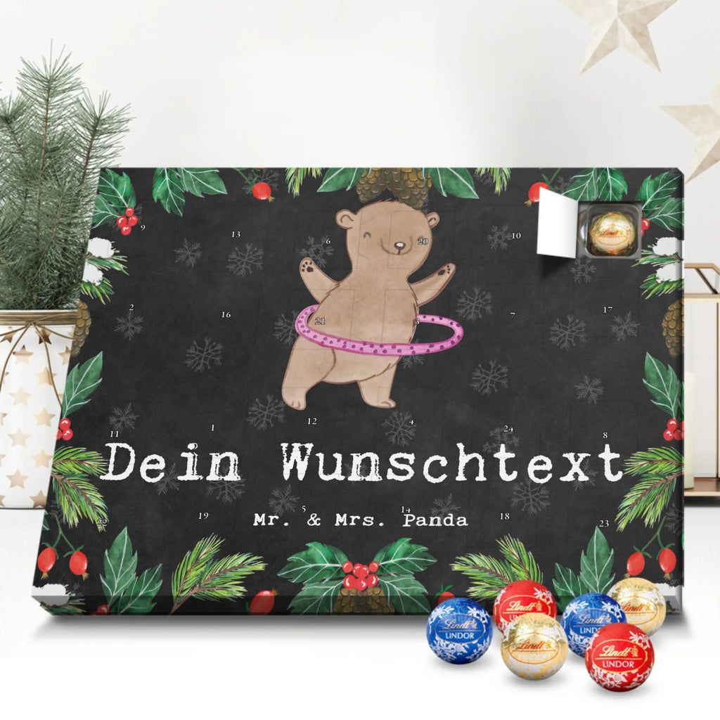 Adventskalender mit Namen Bär Hula Hoop Personalisierter Adventskalender, Adventskalender mit Namen, Sportart, Geschenk, Hobby, Danke, Dankeschön, Auszeichnung, Gewinn, Sportler, Sport, Schenken, Fitness, Training, Hula Hoop