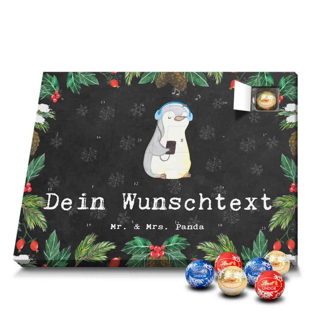 Adventskalender mit Namen Pinguin Musik hören Personalisierter Adventskalender, Adventskalender mit Namen, Sportart, Geschenk, Hobby, Danke, Dankeschön, Auszeichnung, Gewinn, Sportler, Sport, Schenken, Musik hören, Lieblingssong