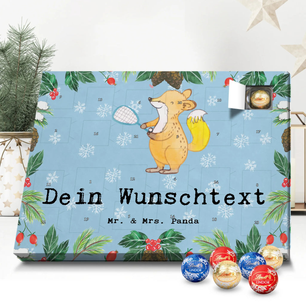 Adventskalender mit Namen Fuchs Squash spielen Personalisierter Adventskalender, Adventskalender mit Namen, Sportart, Geschenk, Hobby, Danke, Dankeschön, Auszeichnung, Gewinn, Sportler, Sport, Schenken, Squashhalle, Ballsport, Squash spielen