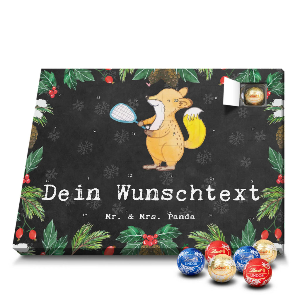 Adventskalender mit Namen Fuchs Squash spielen Personalisierter Adventskalender, Adventskalender mit Namen, Sportart, Geschenk, Hobby, Danke, Dankeschön, Auszeichnung, Gewinn, Sportler, Sport, Schenken, Squashhalle, Ballsport, Squash spielen